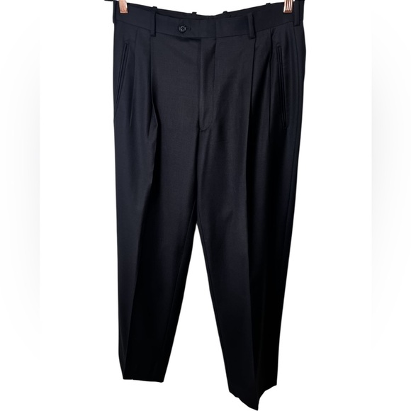 Milano 100% Wool Dress Pants Black W32R 31” inseam - Picture 1 of 4